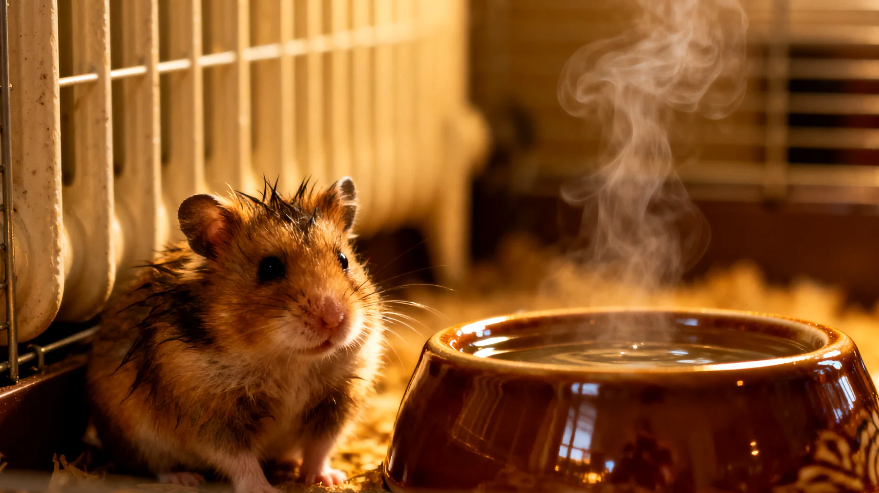 Hamster in Wohnungshaltung leiden häufig unter trockener Raumluft durch Heizungen, was zu Atemwegsproblemen und trockener Haut führen kann. Natürliche Hausmittel wie das Aufstellen von Wasserschalen zur Luftbefeuchtung oder die Verwendung von Kamillendampf können helfen."