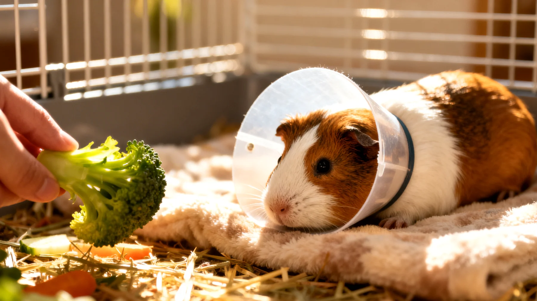 Meerschweinchen benötigen nach einer Kastration eine angepasste tägliche Routine mit besonderer Aufmerksamkeit auf Wundheilung, Schmerzkontrolle, reduzierte Aktivität und schrittweise Rückkehr zu normalen Gewohnheiten"