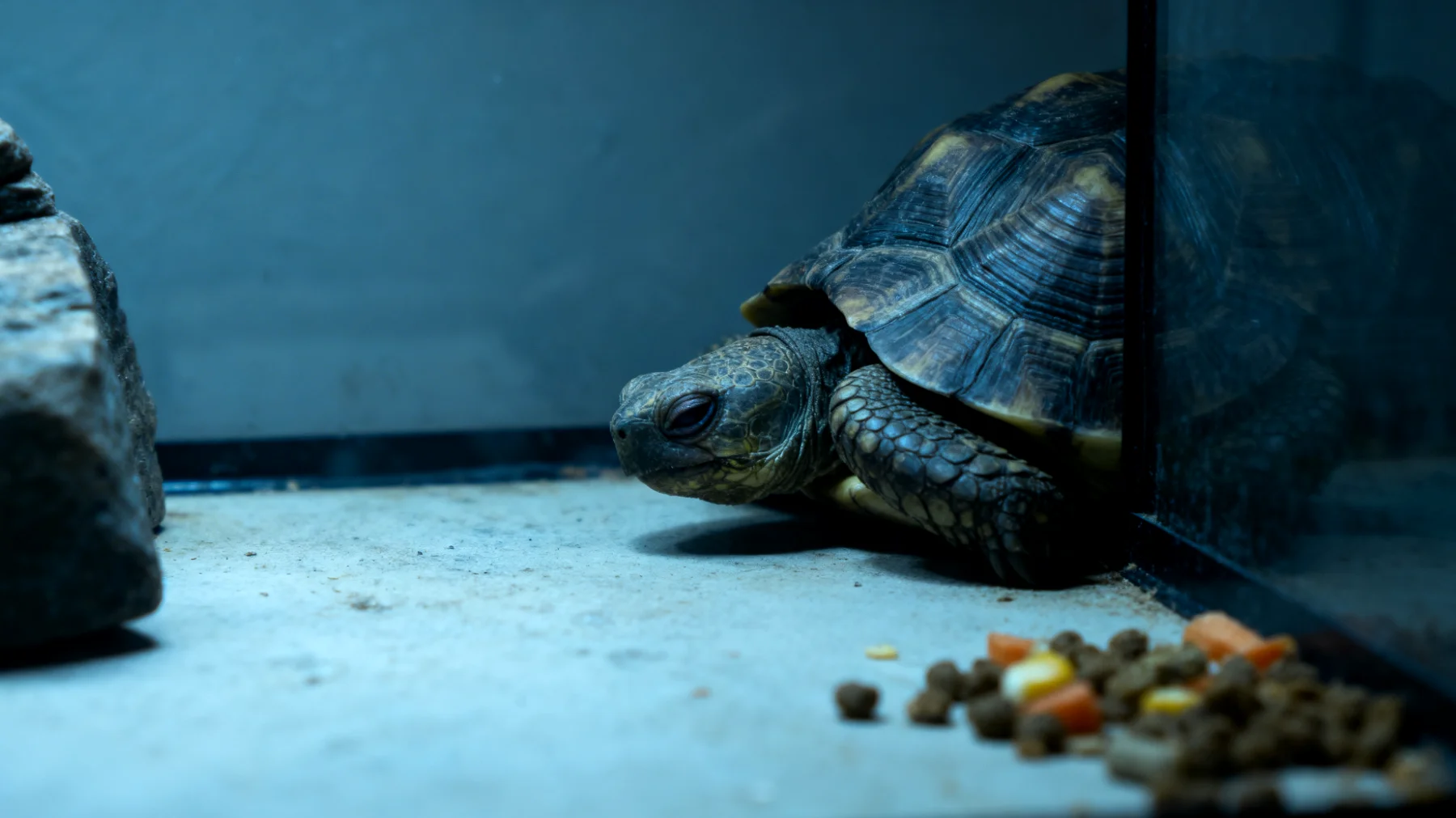 Schildkröten können nicht kastriert werden, daher ist Stressabbau und Entspannung in einem allgemeinen Kontext zu betrachten: Schildkröten zeigen oft Stresssymptome wie Appetitlosigkeit, Lethargie oder Versteckverhalten, wenn ihre Umgebungstemperatur nicht optimal ist oder wenn sie unzureichende Rückzugsmöglichkeiten haben."